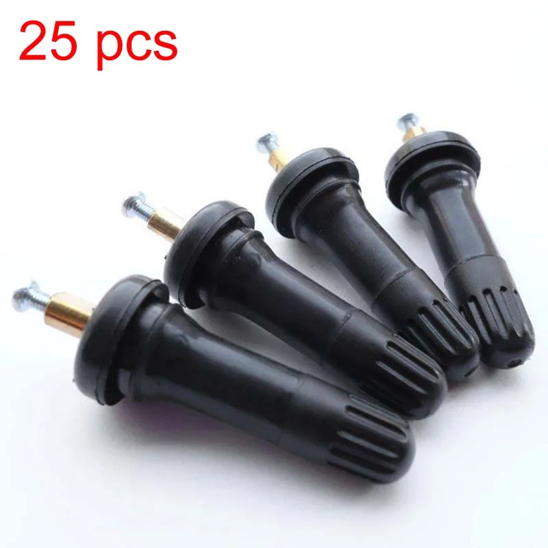 

Youwinme 25pcs TPMS Anti-explosion Tire Snap-In Rubber Valve Stem Type Pressure Sensor Monitoring System Wheels
