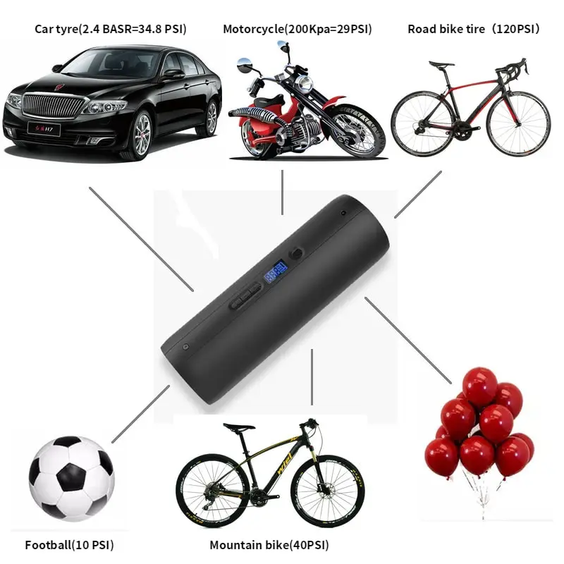 CYCPLUS A5 легкий Интеллектуальный перезаряжаемый портативный автомобильный насос для шин и велосипедов, электрический воздушный насос, велосипедный насос