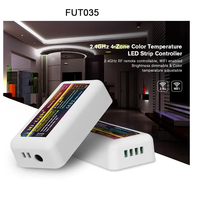 Miboxer2.4G RF Wireless single color dimmer CCT/RGB/RGBW/DMX512/RGB+CCT led strip controller FUT036/FUT037/FUT038/FUT039/FUTD02