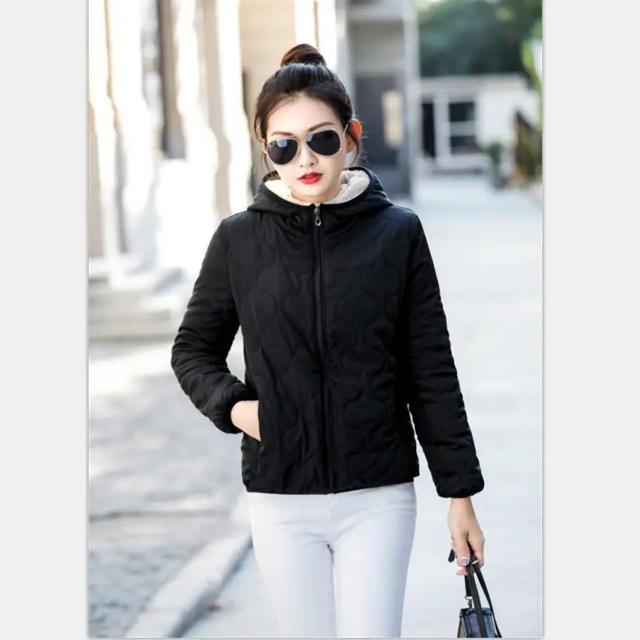 Winter Fashion Women Jackets Short Design Cute Cotton Padded PINK Coats