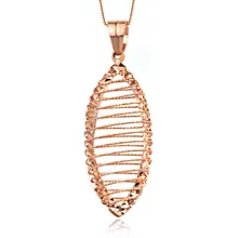 GVBORI 18 К розовое золото подвеска для Для женщин полые Дизайн Ювелирные украшения женщина партия Рождественский подарок