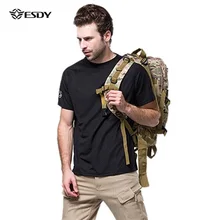 ESDY Открытый Туризм Кемпинг Футболка мужская Военная Тактическая летняя дышащая с коротким рукавом быстросохнущая фитнес coolmax футболка