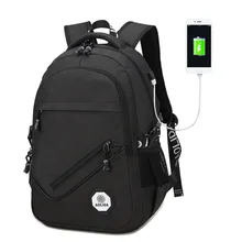 AOLIDA Backpack Men Women Canvas Bag Backpacks Men Travel USB Designer Capacity Male Backpack For School Girls Boys Black 2017