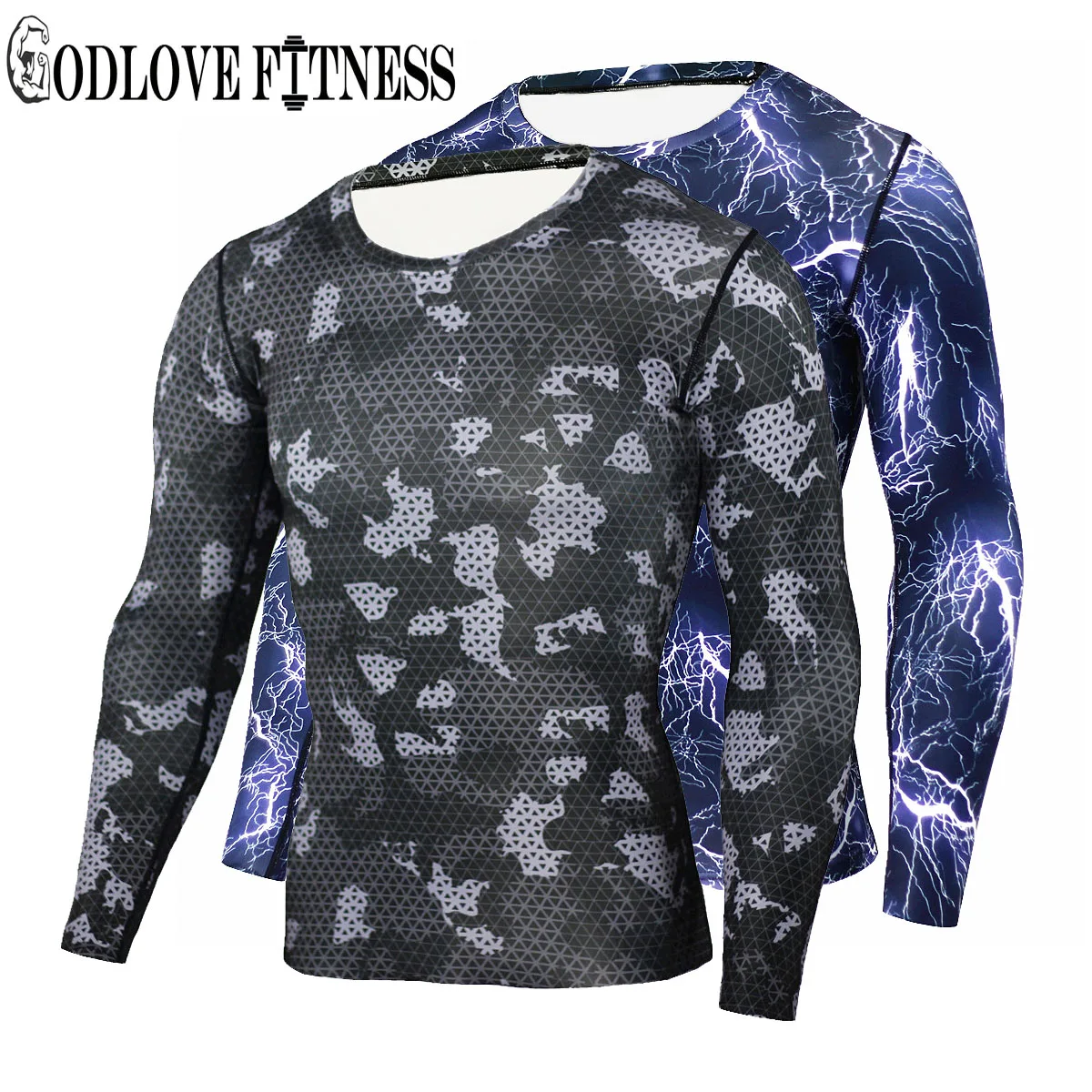 Fashion Camouflage Military Compression T Shirt Bodybuilding Tights