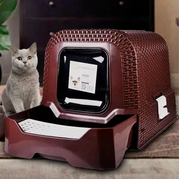 

Closed Litter Box Cat Toilet Cat Litter Deodorization Big Size Thicker Pressure Material Anti-splash Pedal with Tool Cat supplie