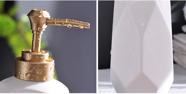 Креативный скандинавский модный керамический набор аксессуаров для ванной из 5 предметов с алмазным узором, дозатор для лосьона, держатель для зубных щеток, мыло, DishLFB280