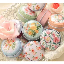 Hohe Kosten Leistung 48 Stücke Macaron Runde Zinn Aufbewahrungsbox Reine Blume Mac Kosmetik Organizer Tea Candy Samll Dinge Schmuckstück Box