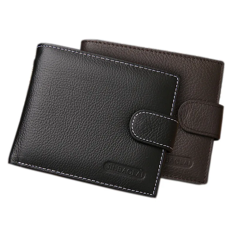 Genuine Leather Wallet Men Clip Cowhide Wallet Men 2016 Brand Coin Wallet Small Clutches Men's Purse Coin Pouch Short Men Wallet 