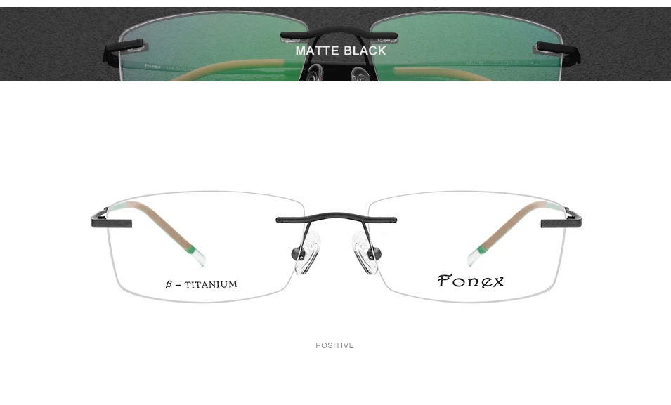 FONEX B титановые очки без оправы, мужские очки по рецепту, оправа для женщин, ультралегкие очки для близорукости, оптические очки без оправы, корейские очки 9608