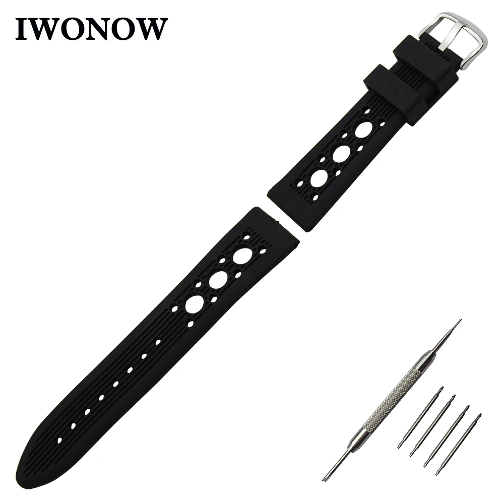 Silicone Rubber Watch Band 24mm for Sony Smartwatch 2 SW2 Stainless Tang Buckle Strap Wrist Belt