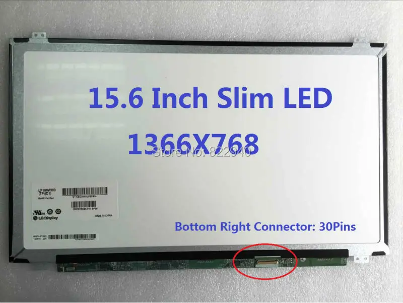

15.6" Laptop LCD Screen For Acer Aspire E1-510-35204G50Dnkk Z5WE3 30Pins eDP Slim LED Matrix