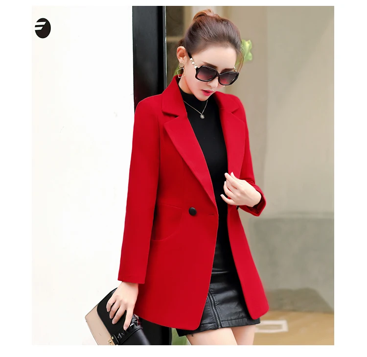 AYUNSUE шерстяное пальто женское корейское осеннее красное пальто женские пальто и куртки женские пальто Женская куртка Casaco Feminino KJ300