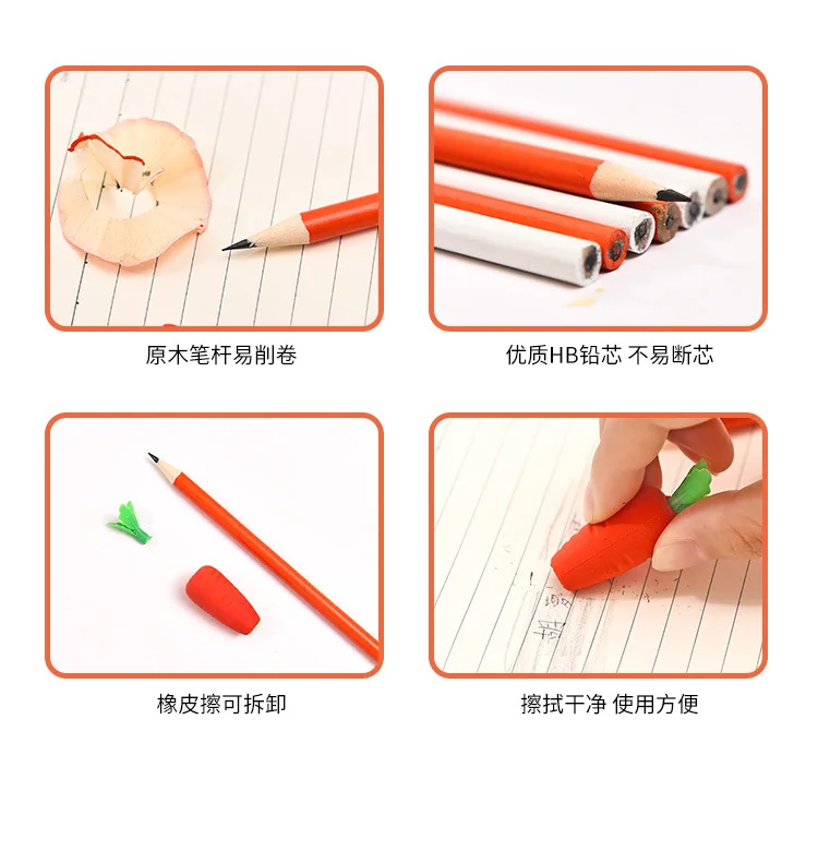 Climemo деревянный карандаш товары для рукоделия морковный карандаш милые канцелярские принадлежности HB NP185