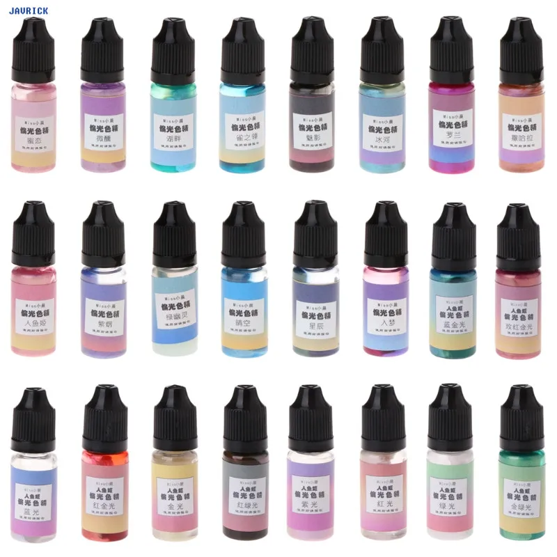 

JAVRICK Resin Pigment Starry DIY Making Crafts UV Dye Jewelry Accessories 14 Color Shiny