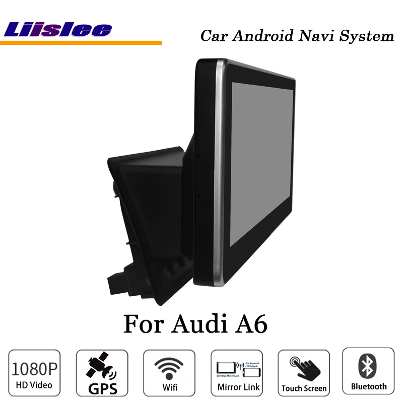 Flash Deal Liislee 10.25 Inch Car Android Multimedia For Audi A6 Blu-ray Anti-Glare Stereo Carplay GPS Navi Map Navigation Original System 1