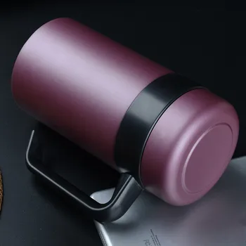 

500ML Coffee Mugs Thermos Mug With Handle Stainless Steel Water Bottle Vacuum Insulated Cups Garrafa Termica Botella De Agua