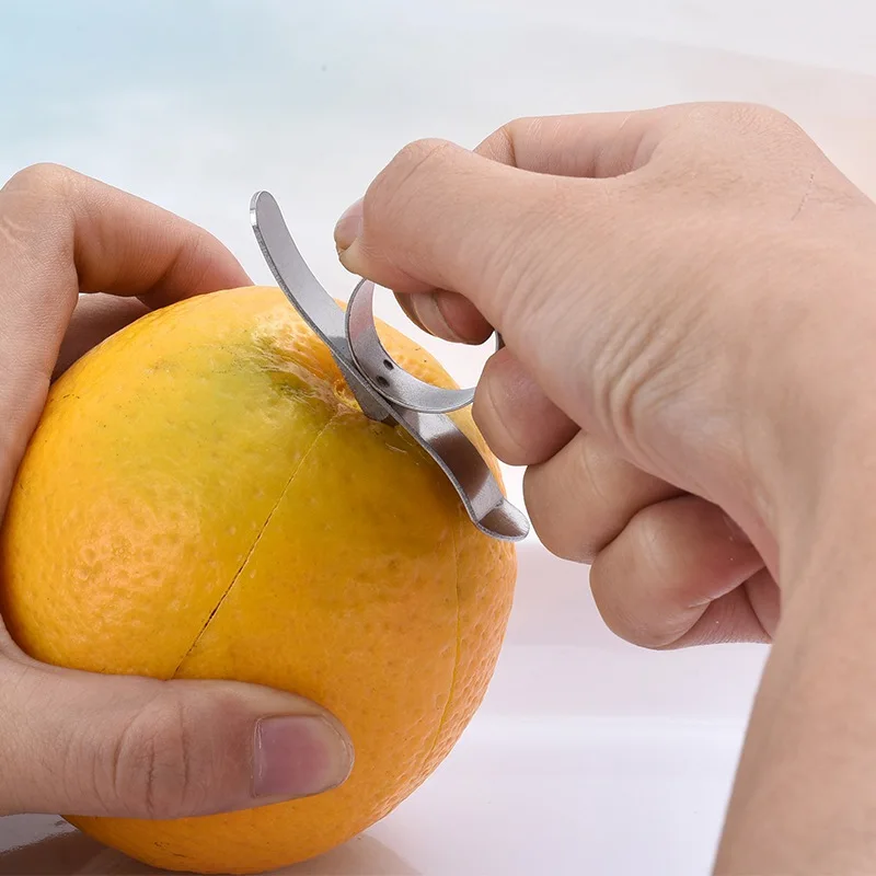 1 шт. кухонные приспособления инструменты для кухни Овощечистка для очистки пальчикового типа открытая оранжевая кожура оранжевое устройство