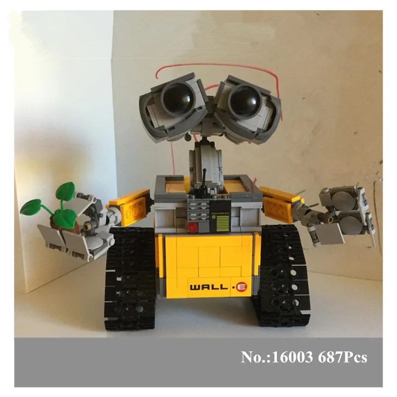 

IN STOCK H&HXY 687pcs free shipping New 16003 Idea Robot WALL E Building Set Kits Bricks Blocks Compatible with 21303