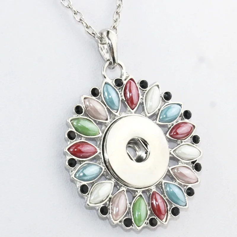 

snap button jewelry Newest pendant Necklace OEM, ODM (fit 18mm snaps) bead 030505