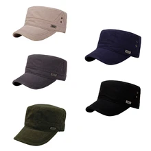 Плоская верхняя хлопковая кепка в повседневном стиле, дышащая впитывающая пот Солнцезащитная переносная Солнцезащитная шляпа для бега, рыболовная спортивная одежда, головной убор