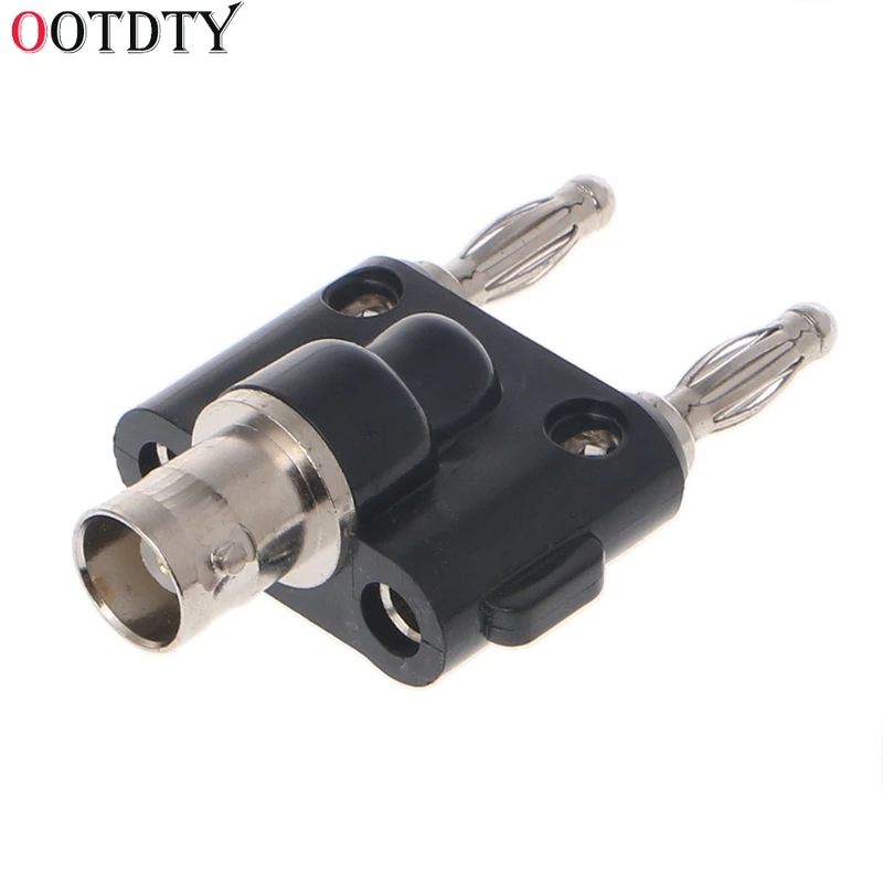 

OOTDTY BNC Female Jack To Dual Stacking Banana Male Plug RF Connector Adapter