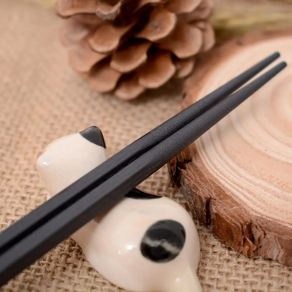 1х мягкие японские палочки для еды для суши Хаши длинные палочки из сплава бытовые кухонные противоскользящие черные палочки для еды посуда для кухни