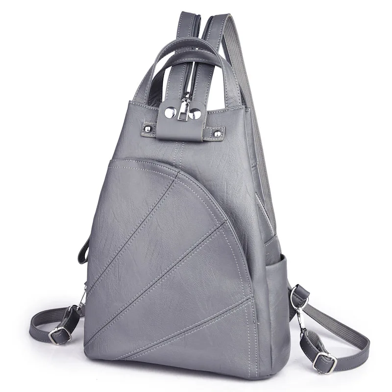 2018 mujeres Anti-robo Mochilas cuero señoras Vintage bolsos de hombro mochila Preppy multifunción Mochilas para niñas Mochilas