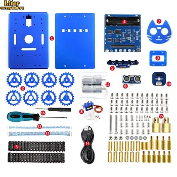 

Waveshare KitiBot tracked robot building kit for micro:bit (no micro:bit)