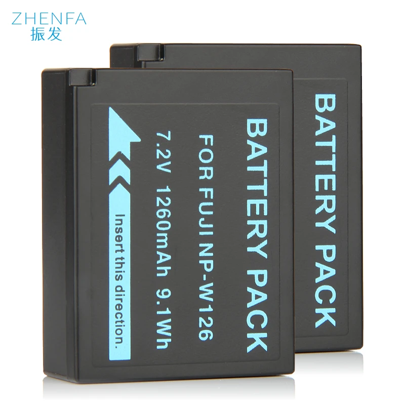 2x1260mAh NP W126 Аккумулятор для Fujifilm FinePix X PRO1 T1 M1 T10 T2 XT1 XM1 XT10 XT2 XT3 батарейки|np w126 battery|np