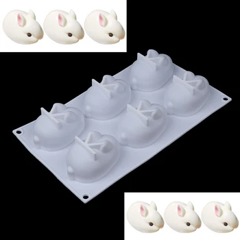 

3D Silicone Chocolate Truffle Bakeware Mousse Mould Dessert Maker Baking Pastry Decorating Accessories Rabbit Cake Mold