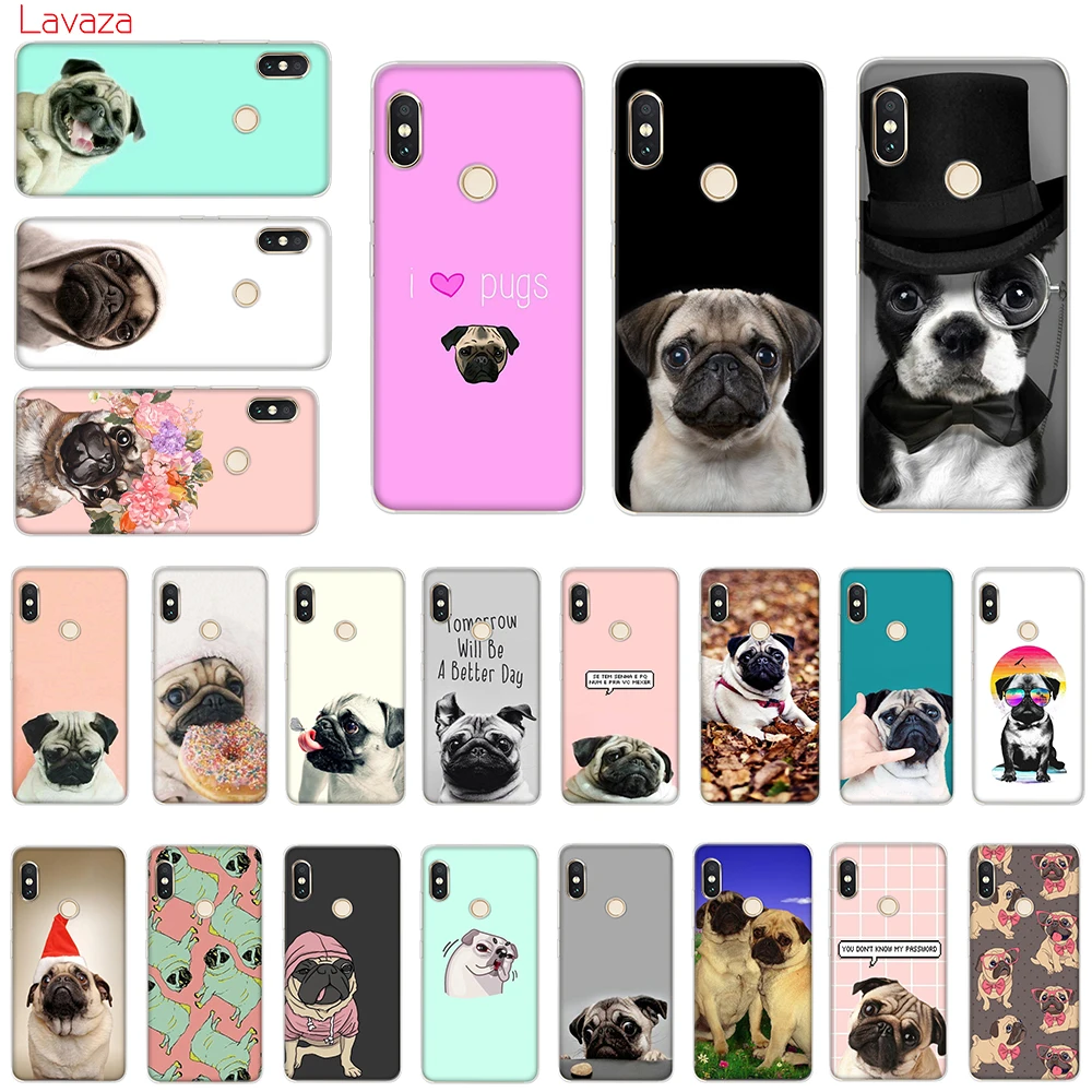 

Lavaza Animal Cute Pug Dog Hard Case for POCOPHONE F1 for Xiaomi A2 8 9 SE Lite A1 Max 3 for Redmi Note 7 Pro Cover