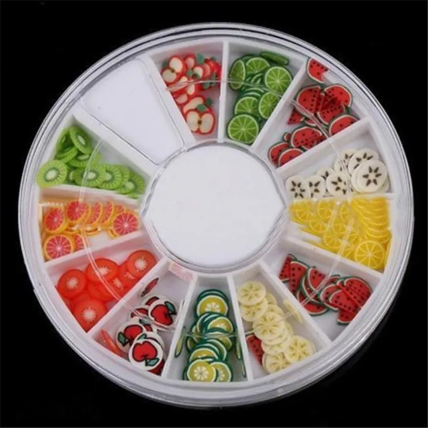 

Hot nail DIY Nail Art Decorations Fruit Slices 3D Wheel Nail Art Rhinestones Acrylic