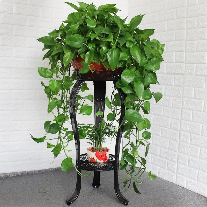 European flower rack wrought iron multi-layer indoor floor-standing green flower shelf living room storage balcony meat home