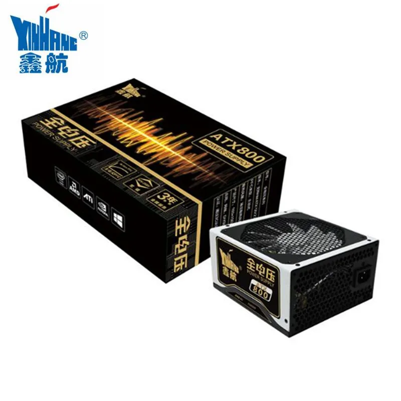 Xinghang الألعاب الصامت 800 واط pc امدادات الطاقة psu atx السلطة التعدين الكمبيوتر امدادات الطاقة مفتاح الطاقة psu 12 فولت active pfc الكمبيوتر 110 فولت