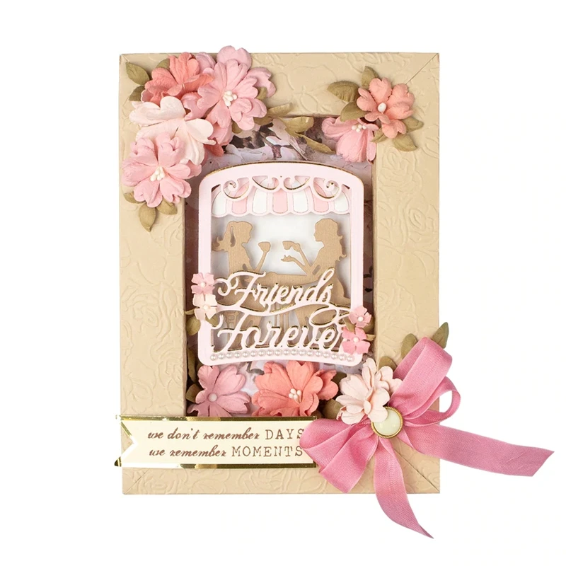 Shadowbox Adjustable Frame with Border Metal Cutting Dies for Paper Scrapbooking
