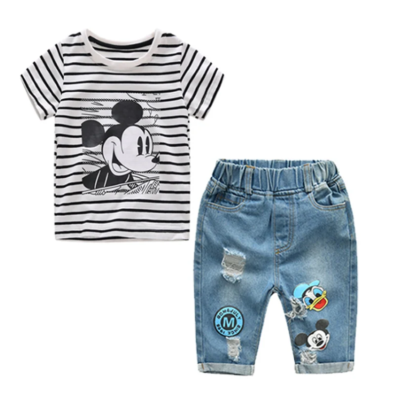 Newborn Kids Baby Boys Girls Minnie Mouse T-Shirt Tops+Shorts Pants Set Outfits