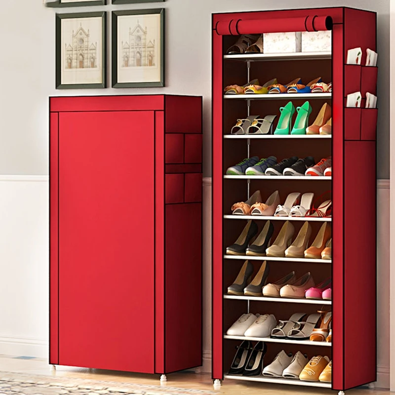 

12% 9 Tier Shoe Organizer,storage Shelf, Shoe Rack With Dustproof Cover Closet Shoe Storage Shelves Cabinet Organizer