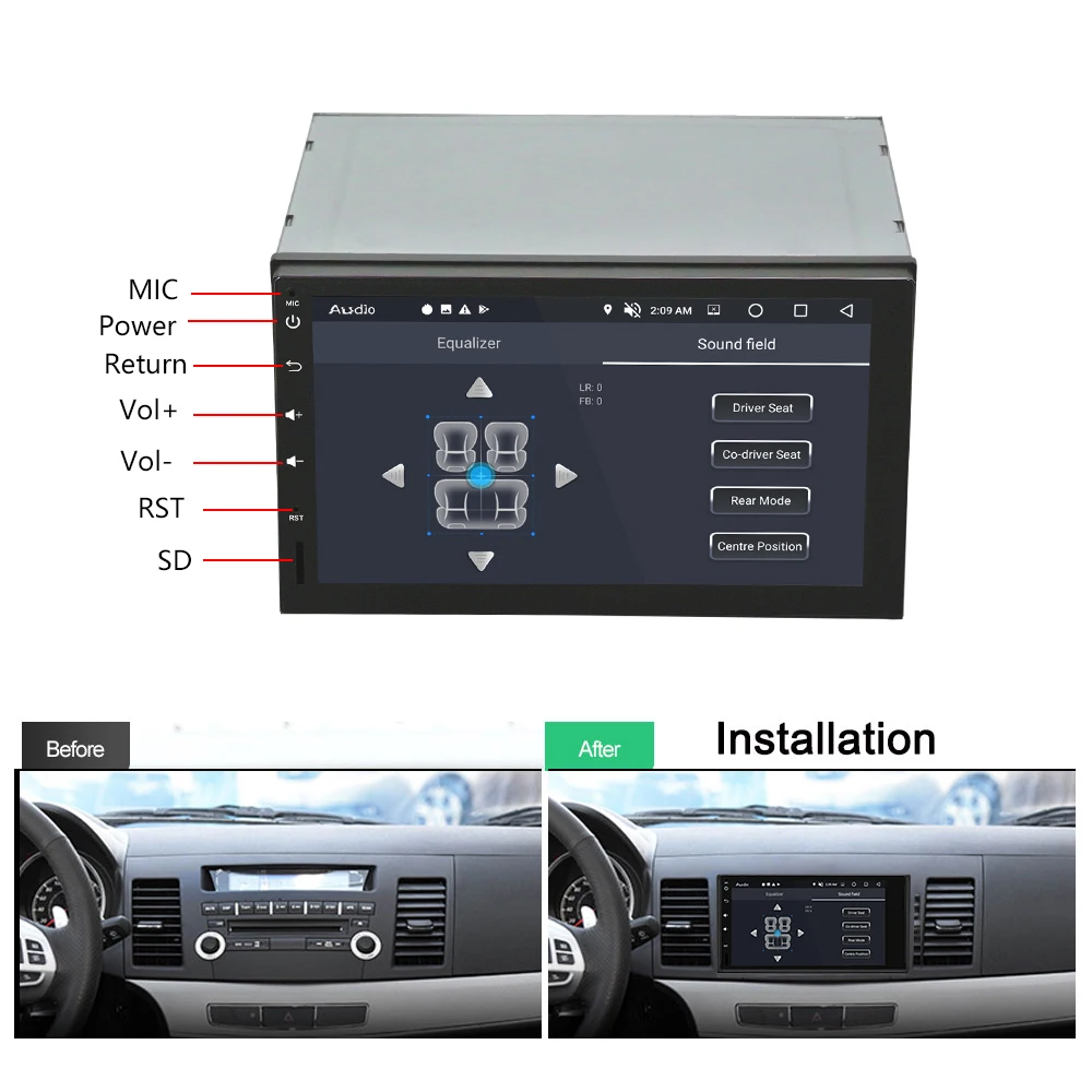 

7inch Car Multimedia Player Audioradio BT Android 8.0 GPS Navigation Car Radio Audio Auto Player with Screen Multimedia Player
