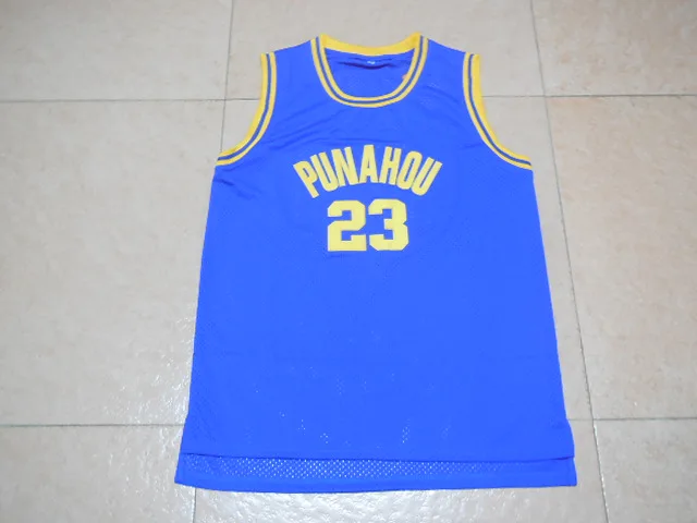 

Barack Obama 23 Punahou High Basketball Jersey Commemorative Edition Blue Throwback size XS S - 6XL T-Shirts Men Women Youth