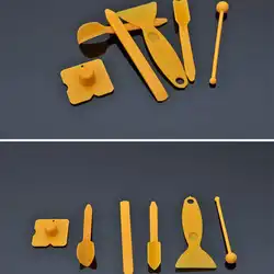 Abs 6 шт. набор инструментов для чеканки силиконовый герметик отделочные инструменты скребок для пола краев плитки ручной инструмент легко
