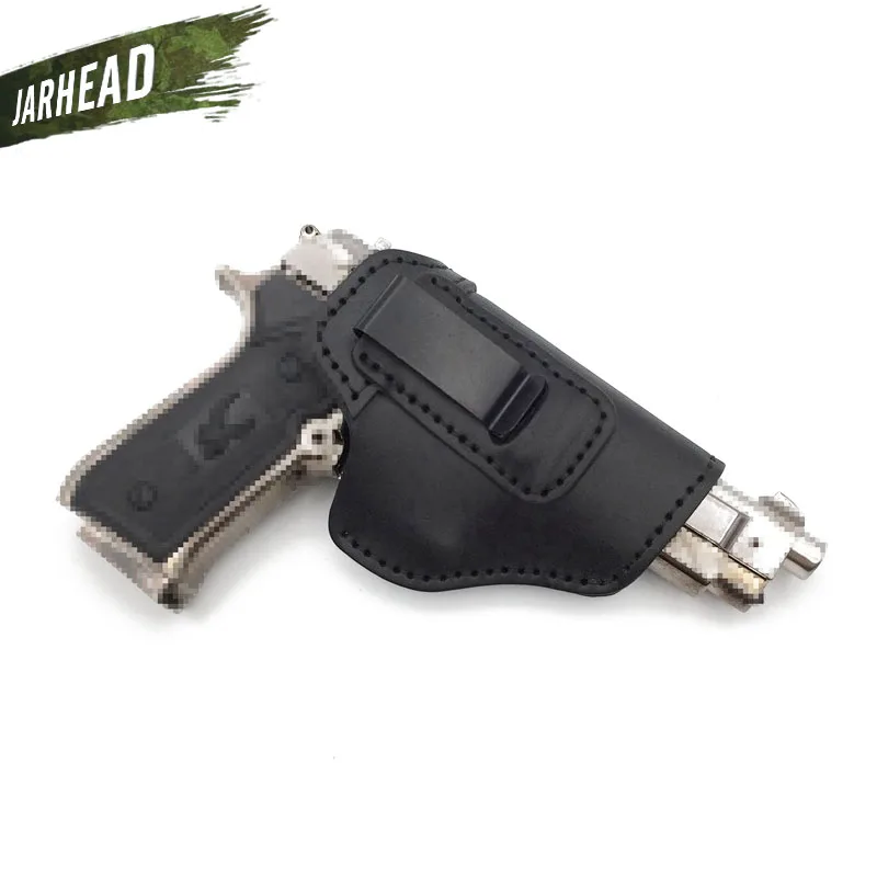 Чехол кобура из воловьей кожи IWB Для Пистолетов Glock 17 19 22 23 43 P226 P229 Ruger Beretta 92 M92 s &