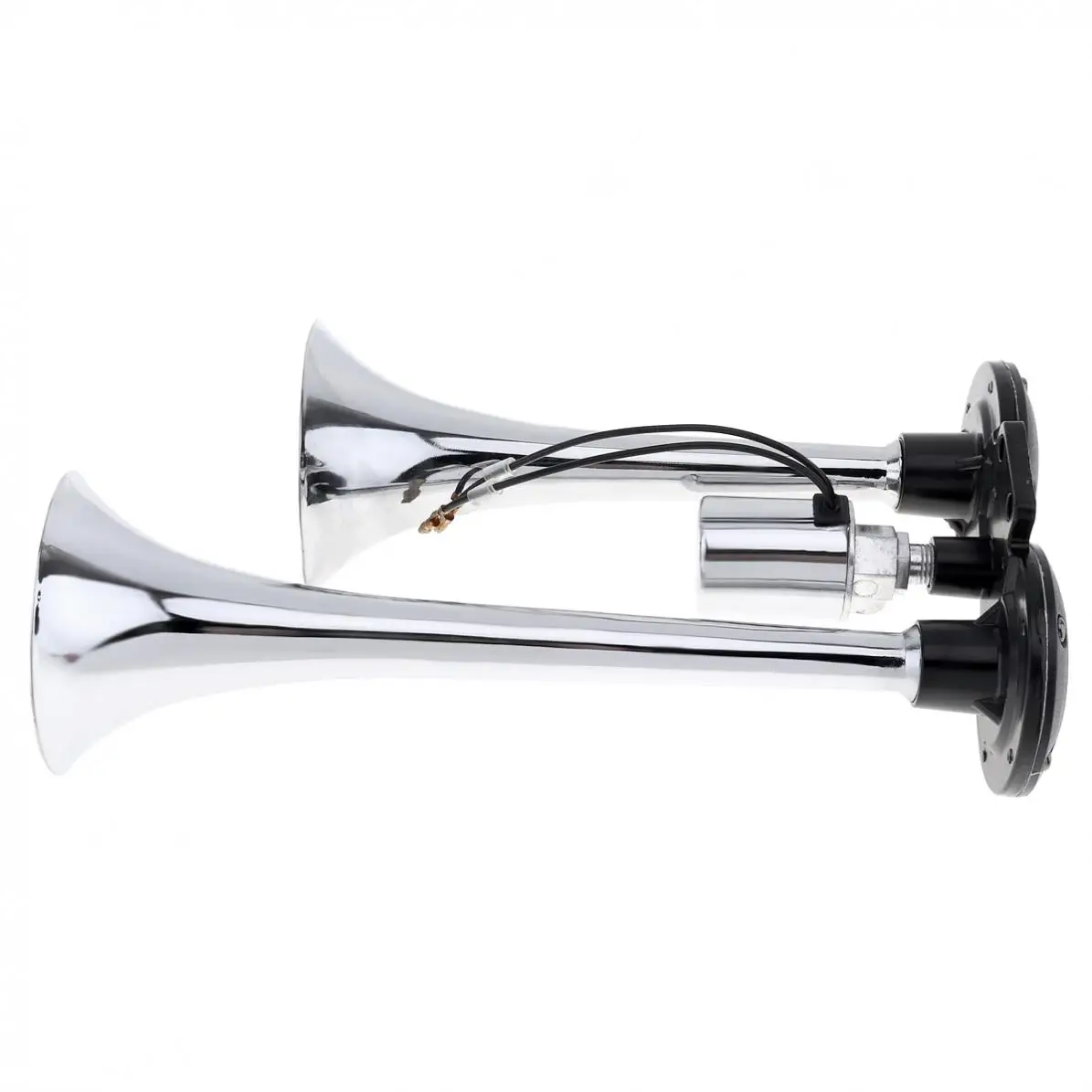 12V/24V 110-135db Super Loud Dual Car Trumpet Train Powerful Air Horn For Boat Train Car Vehicle No Compressor