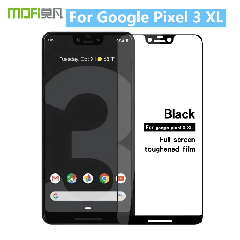 For Google Pixel 3 XL Original MOFi 9H Full Cover Tempered Glass Screen Protector Film for Toughened | Мобильные телефоны и
