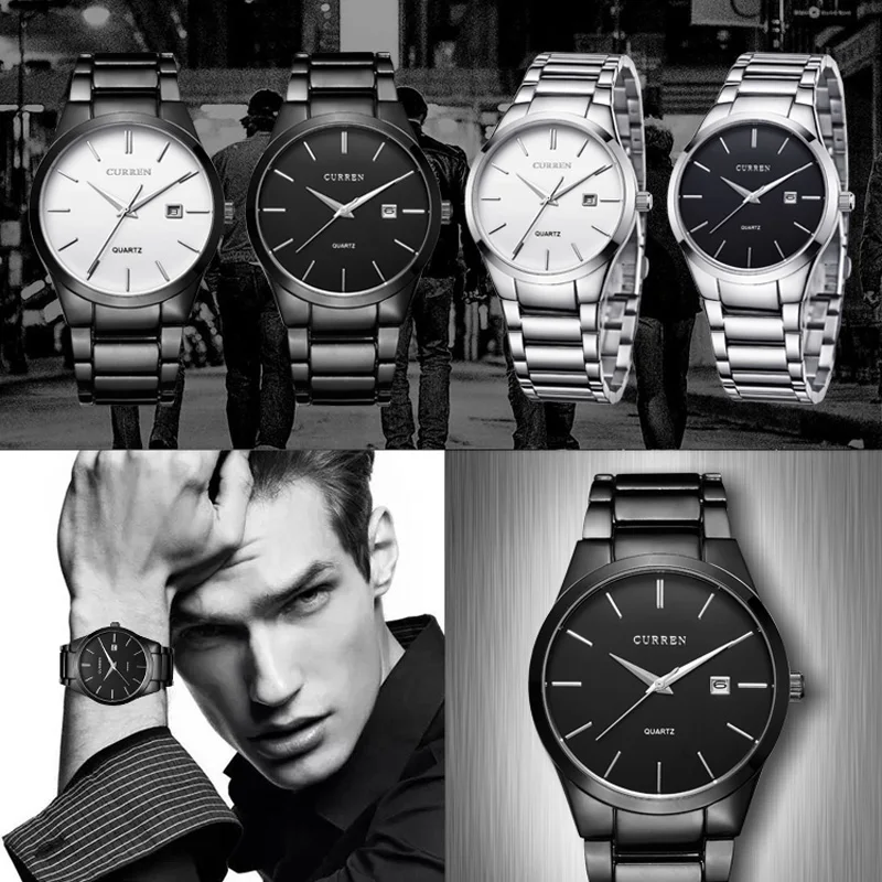 Часы Curren Мужские повседневные из нержавеющей стали кварцевые|watch brand|watch businesswatch