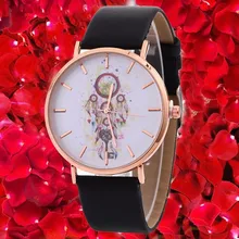 Horloges Women Wind Chimes Pattern Quartz Watch Leather Strap Belt Table Watch Relojes Hombre Vintage Relogio Feminino Masculin