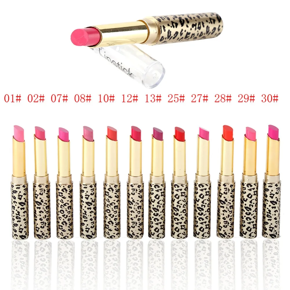 

12Pcs/Set Leopard Long Lasting Lipstick Moisturize Bright Nude Lip Gloss Pencil