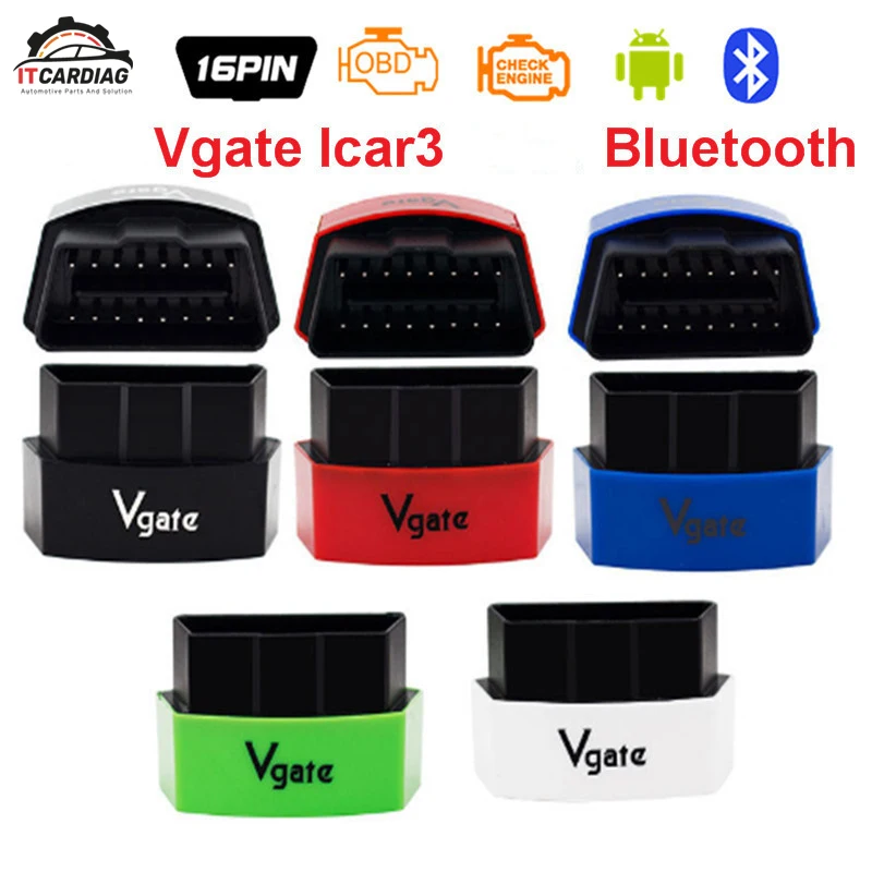 Best Newest ELM327 Bluetooth Vgate iCar3 Bluetooth OBD OBD2 Diagnostic Interface iCar 3 ELM 327 Bluetooth For Android PC OBD2 Scanner