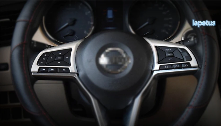 Lapetus Подходит для Nissan Qashqai J11 2017 - 2020 ABS кнопки рулевого колеса украшения Рамка