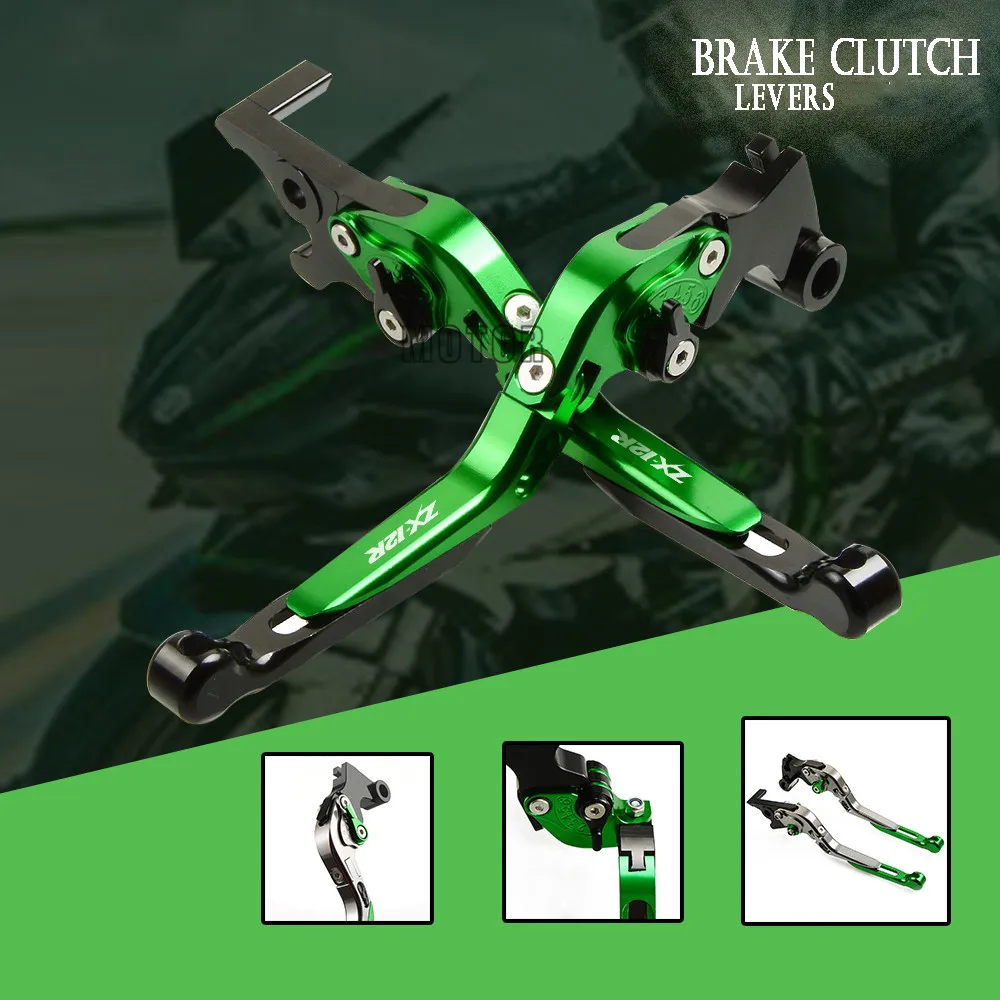 Рычаги сцепления тормоза мотоцикла CNC регулируемые складные для Kawasaki ZX 12 R 12R ZX12