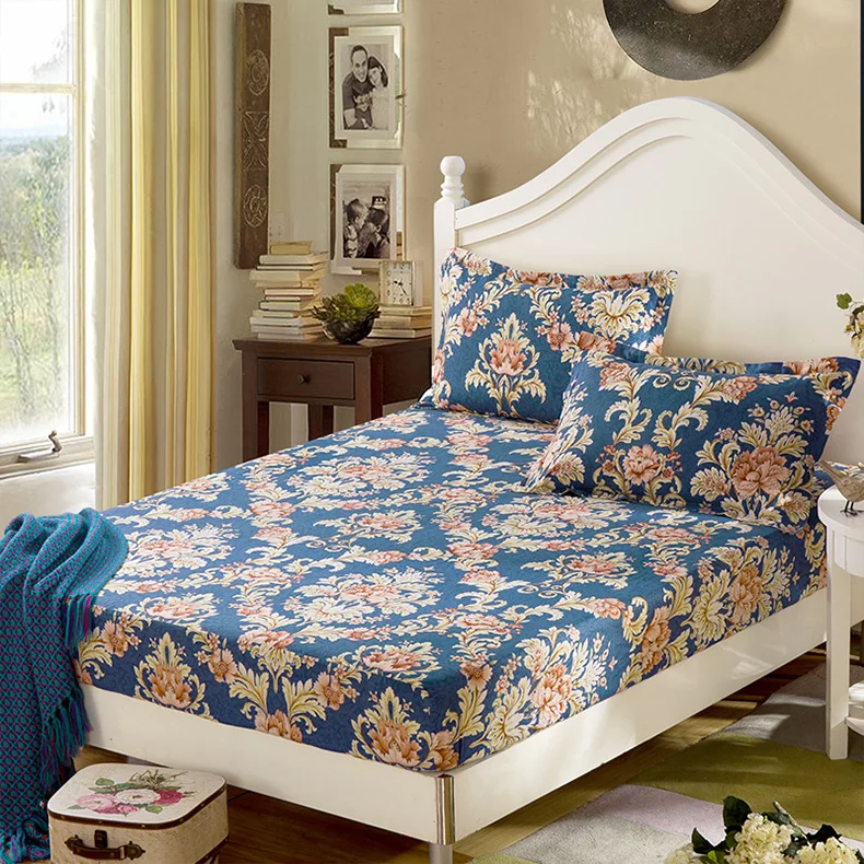 One Piece Printing Fitted Sheet Twin Full Queen King Size Bed